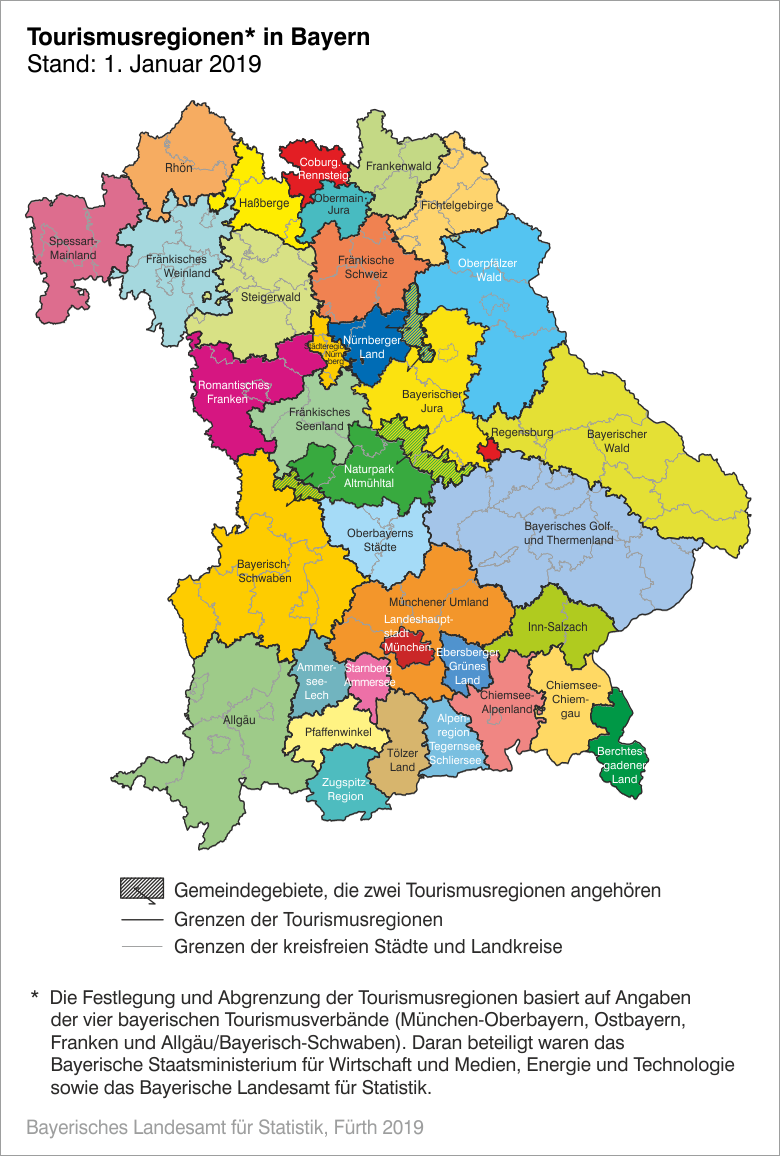 Tourismusregionen in Bayern